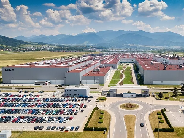 Kia's European factory in Žilina, Slovakia is fully powered by renewable energy