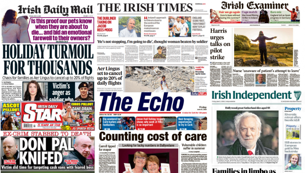 What The Papers Say: Friday's Front Pages